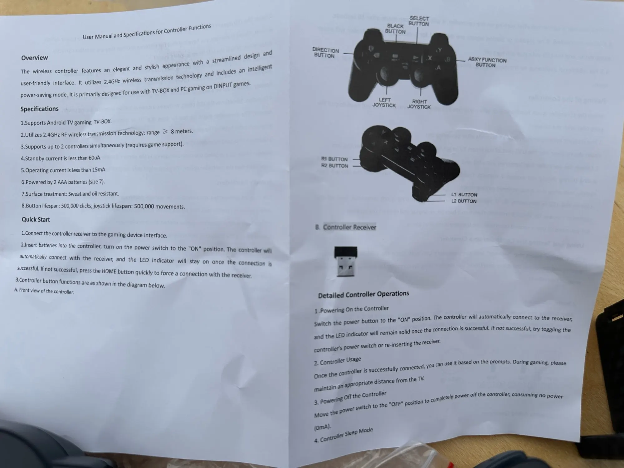 Беспроводной геймпад 2,4 ГГц для телефона Android/ПК/PS3/ТВ-приставки,  игровой контроллер, USB джойстик для детей, подарок, 2 шт. | AliExpress