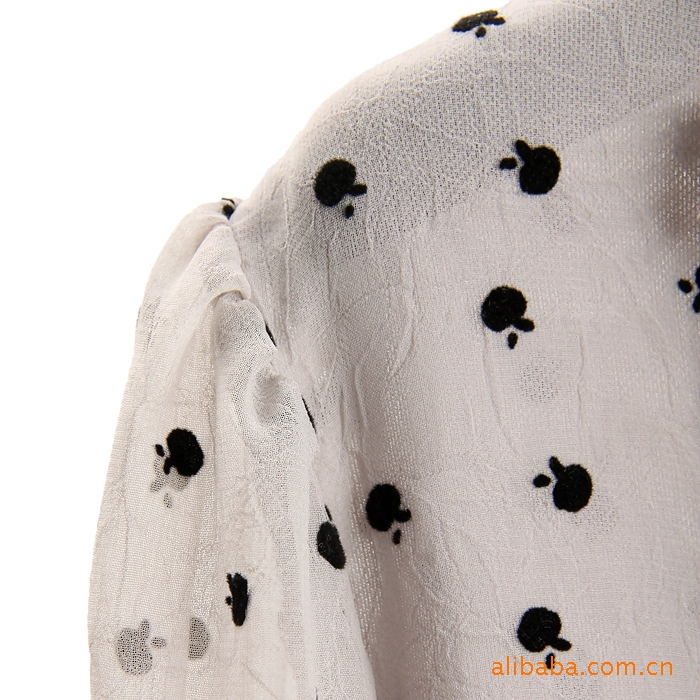 2012 three quarter sleeve chiffon ruffle one-piece dress layered dress summer medium-long top female