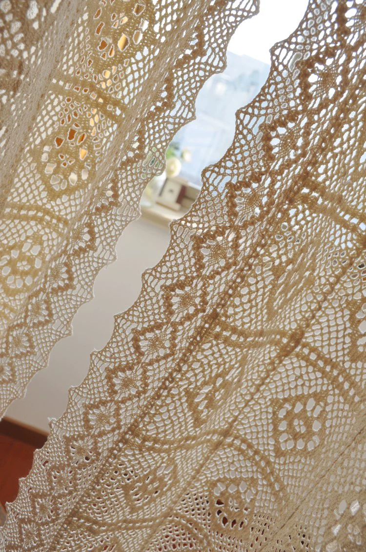 Aliexpress.com: acheter rustique vintage style crochet rideau pour ...