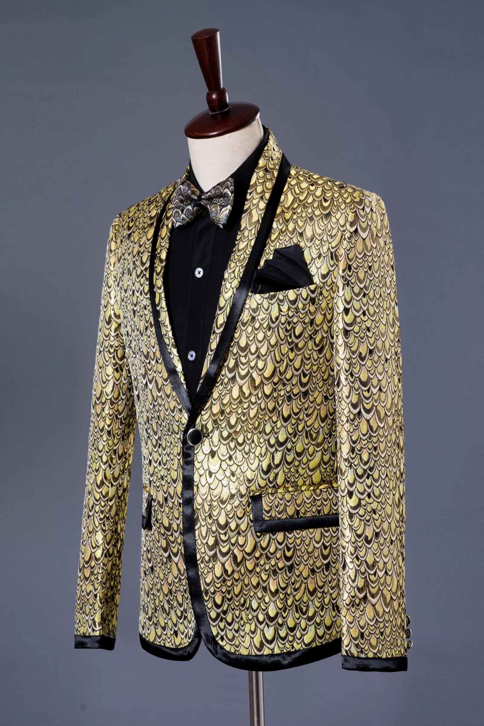 2021 Gold Star Formal Dress Marriage Suits Blazer Slim Mens Blazers Set ...