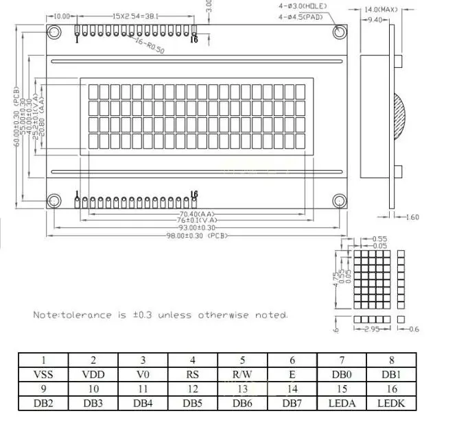 wholesale Character LCD Module  LCM  JHD 204 A B/W 20X4