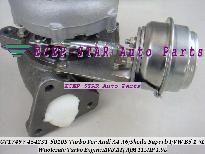 GT1749V 454231 454231-5010S Turbocharger For Audi A4 A6 Skoda Superb I Volkswagen B5 AVB ATJ AJM 101HP 115HP 1.9L (2)