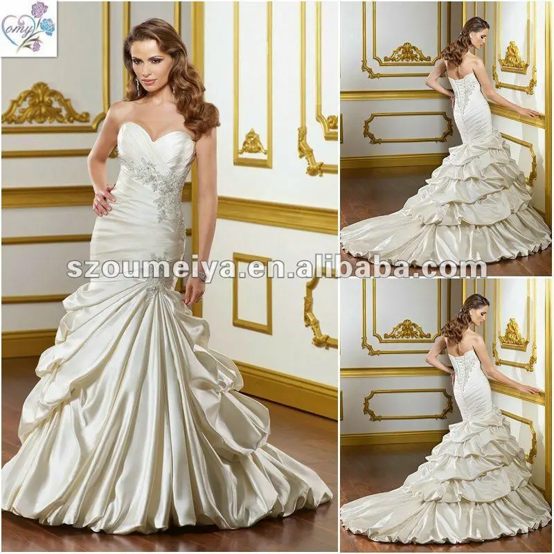 Envío gratis ORW207 del amor vestidos de novia sirena del satén suave con  apliques rebordear vestido de boda famoso diseñadores|bridal gown|bridal  gown designdesigner bridal gowns - AliExpress