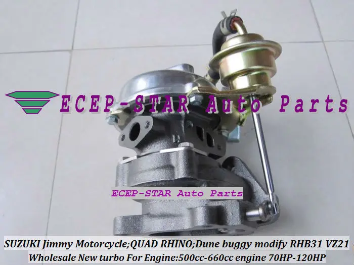 RHB31 VZ21 Turbocharger For SUZUKI Jimmy 500cc-660cc engine MOTORCYCLE QUAD RHINO Dune buggy modify 70HP-120HP (1)