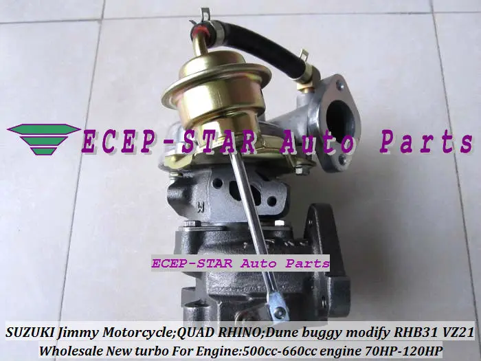RHB31 VZ21 Turbocharger For SUZUKI Jimmy 500cc-660cc engine MOTORCYCLE QUAD RHINO Dune buggy modify 70HP-120HP (2)