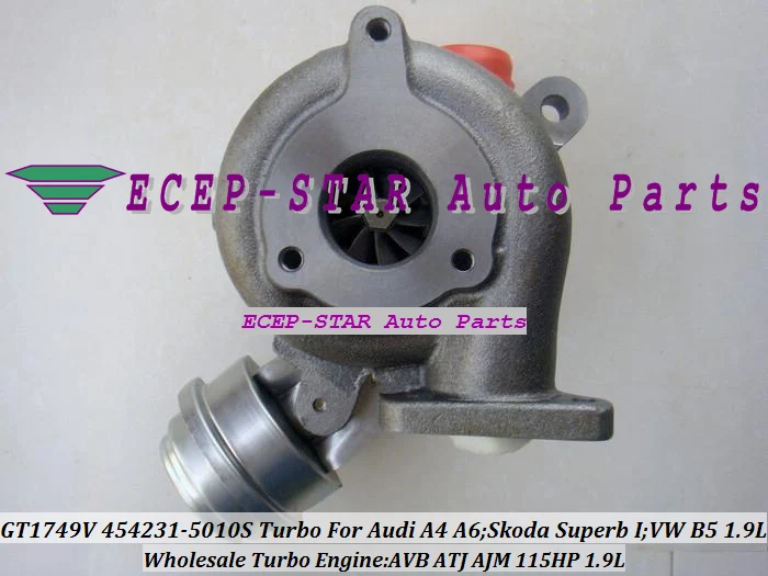 GT1749V 454231 454231-5010S Turbocharger For Audi A4 A6 Skoda Superb I Volkswagen B5 AVB ATJ AJM 101HP 115HP 1.9L (5)