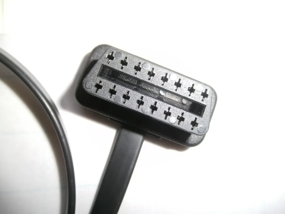 Flat+Thin As Noodle 60cm OBDII OBD2 16Pin Male to Female ELM327 Diagnostic Extension Cable Interface Wholesale (13)