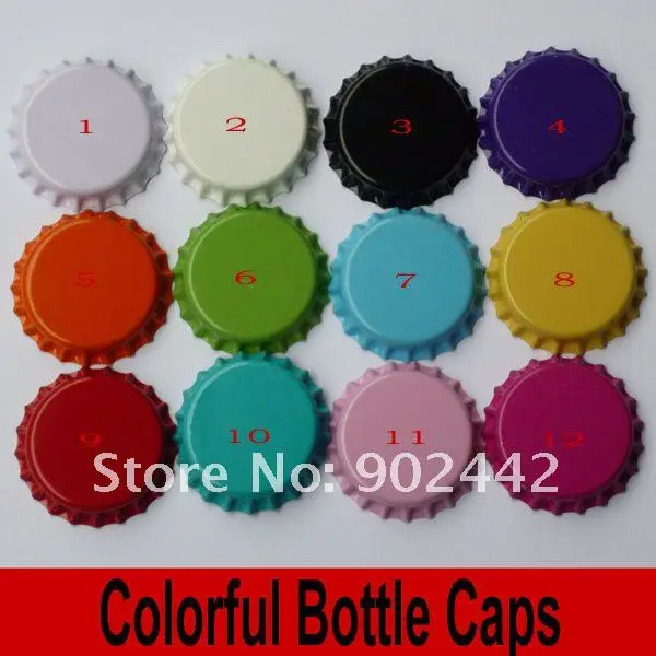 Free Shipping 1000 Sets Colorful Bottle Caps Matched With Cartoon Printed Epoxy Stickers, 10 Designs for Choice 