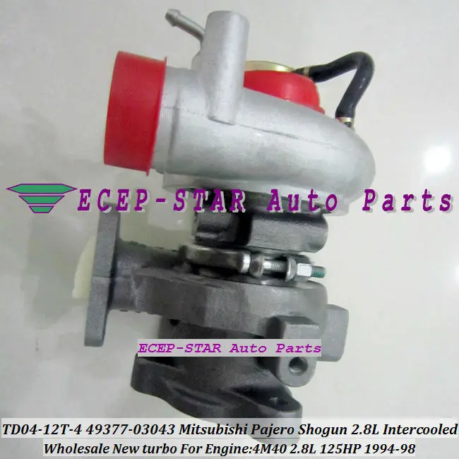 TD04-12T-4 49377-03043 ME201636 Turbocharger for MITSUBISHI PAJERO SHOGUN Intercooled 1994-98 Engine 4M40 2.8L 125HP (2)