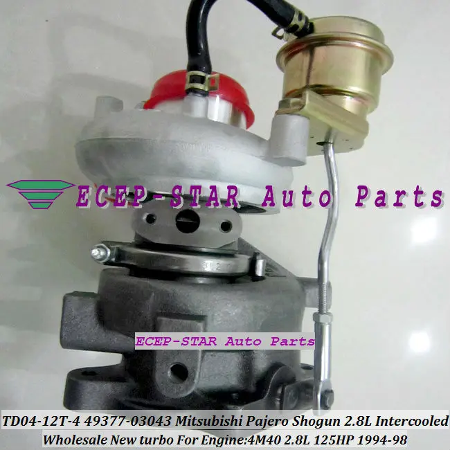 TD04-12T-4 49377-03043 ME201636 Turbocharger for MITSUBISHI PAJERO SHOGUN Intercooled 1994-98 Engine 4M40 2.8L 125HP (3)