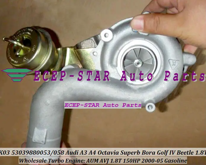 K03-053 K03-058 53039880058 53039880053 53039700053 53039700058 TURBO For Audi A3 A4 2000-05,SKODA Octavia Superb Bora Golf IV Beetle AUM AVJ 1.8T (2)