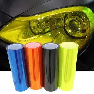 20m/Lot  Wholesale 30*100cm Lights Film For Car Headlight and Tail Light Four Colors Vinyl The Light Film Red Light Film