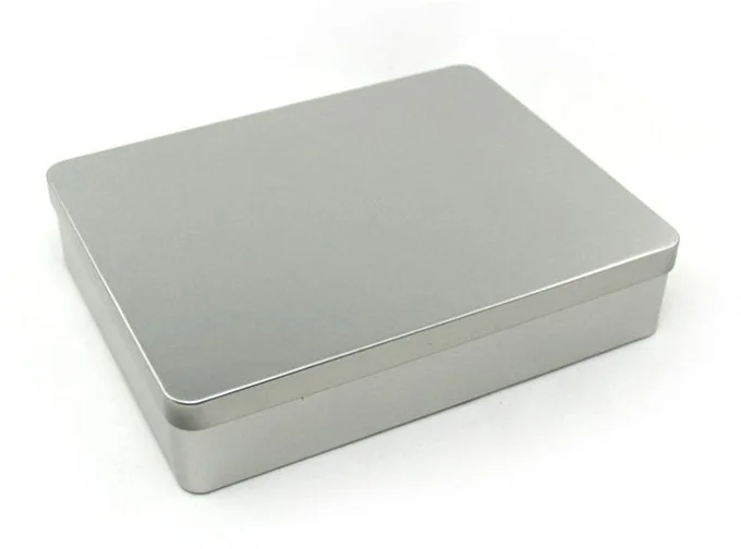 18L x14W x4H cm Silver metal storage 