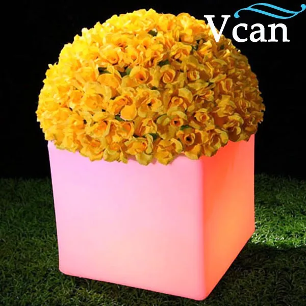 led light flower pot