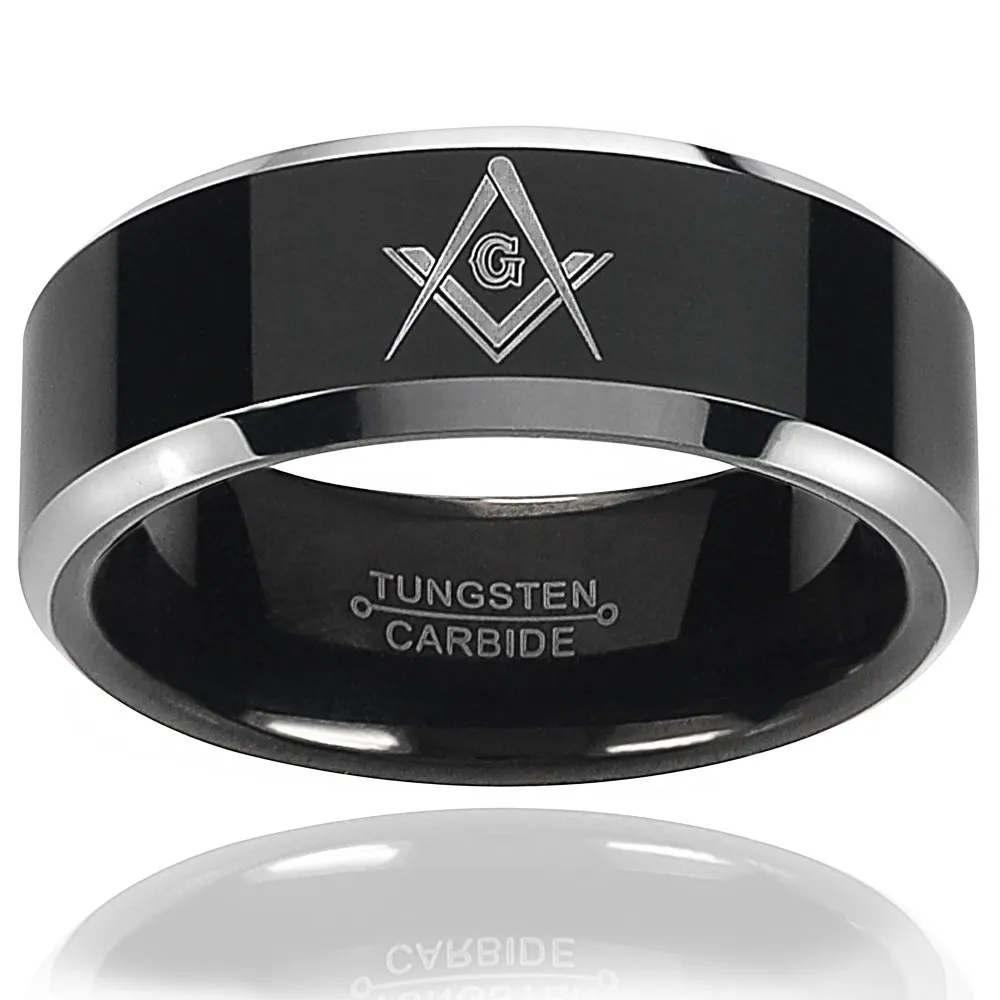Tressa-Collection-Daxx-Mens-Tungsten-Engraved-Masonic-Symbol-Band