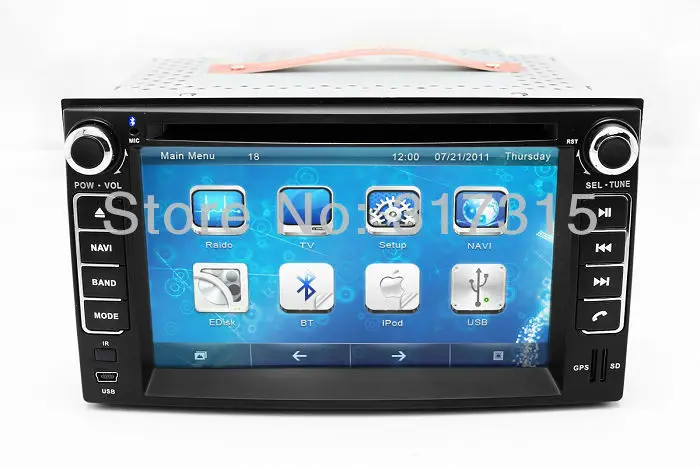Sale In Dash Car DVD Player GPS Navigation Navi for Kia Cerato Sportage RIO Optima Sorento with Bluetooth Radio TV USB AUX MP3 Video 2