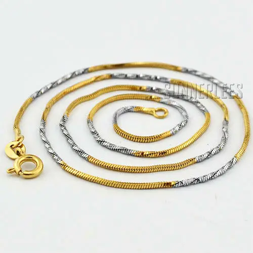 White gold mixed with yellow gold chain Clearance