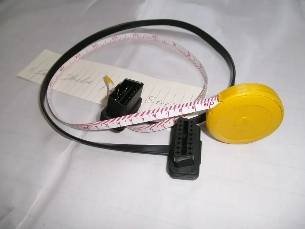 Flat+Thin As Noodle 60cm OBDII OBD2 16Pin Male to Female ELM327 Diagnostic Extension Cable Interface Wholesale (4)
