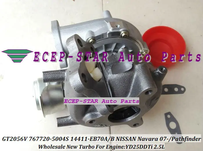 GT2056V 767720-5004S 14411-EB70A 14411-EB70B 14411-EB70B NISSAN Navara 2007- Pathfinder engineyd25DDTi 2.5L turbocharger (1)