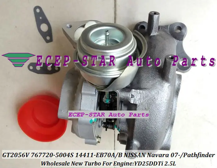 GT2056V 767720-5004S 14411-EB70A 14411-EB70B 14411-EB70B NISSAN Navara 2007- Pathfinder engineyd25DDTi 2.5L turbocharger (3)