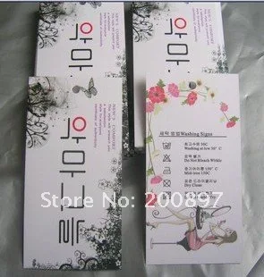 Free shipping customized Hang Tag, 300g/sqm paper garment hanging tag 1000pcs/lot