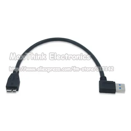 right angle USB 3.0 A male to Micro B male cable BK.jpg