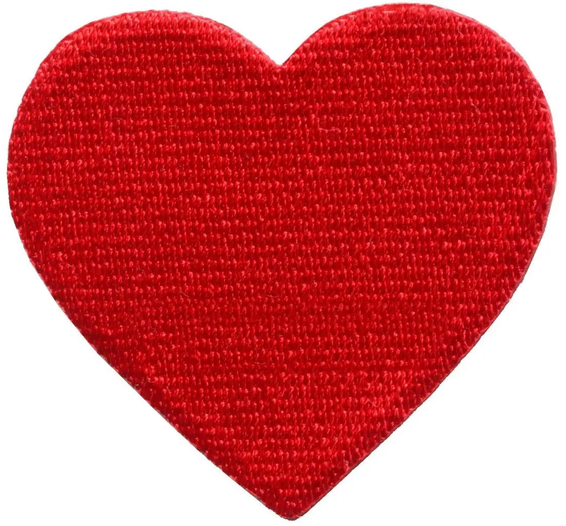 Red heart love valentine\'s day 70s retro party fun applique iron-on patch2.1-2.2