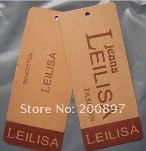 Free shipping customized Hang Tag, 300g/sqm paper garment hanging tag 1000pcs/lot