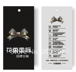 Free shipping customized Hang Tag, 300g/sqm paper garment hanging tag 1000pcs/lot