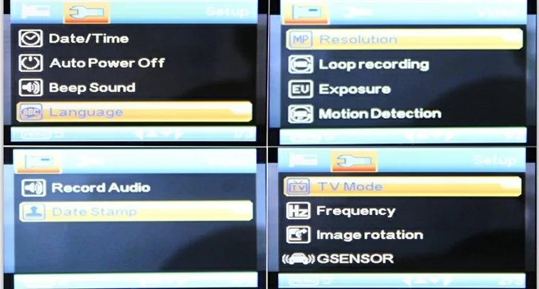 Bil videokamera gs8000l manuell Espanol