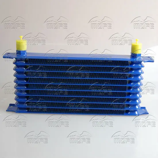 AN10 Engine Transmission Aluminum 9 Row Racing Auto Oil Cooler Kit Filter Relocation Kit Steel Braided Oil Line Hose Fitting Sandwich Adapter DSC_0991