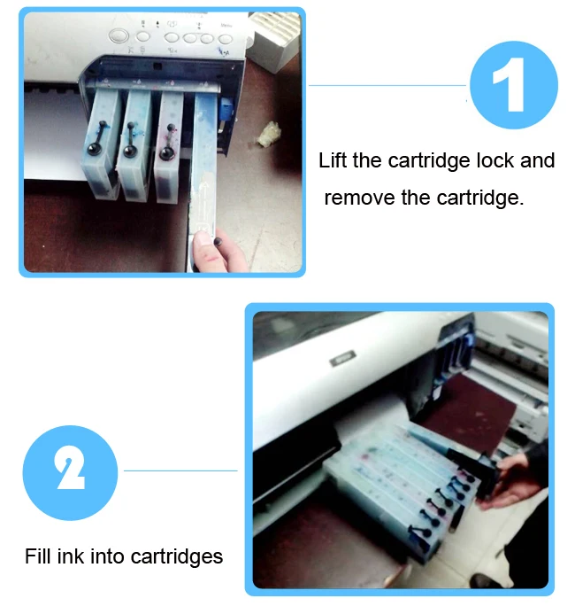 Epson 4880 Refilling Cartridge installation steps
