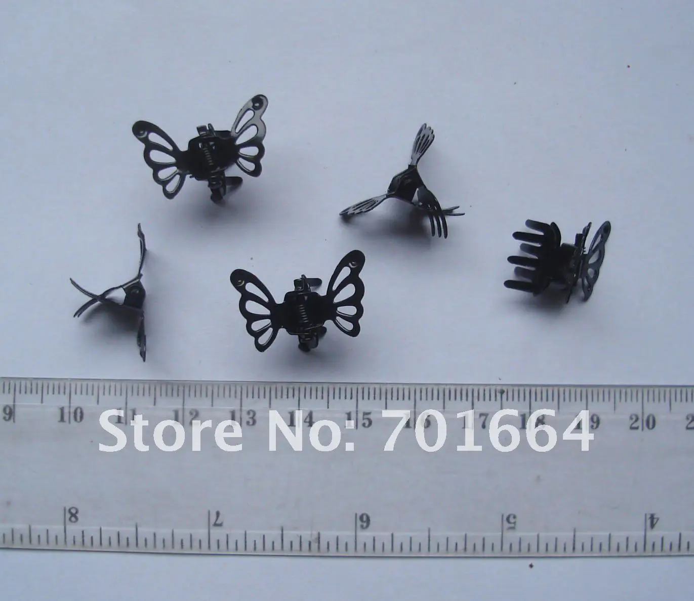 Bargain for bulk unique mini black filigree butterfly plain metal hair claw at lead free and nickle free quality
