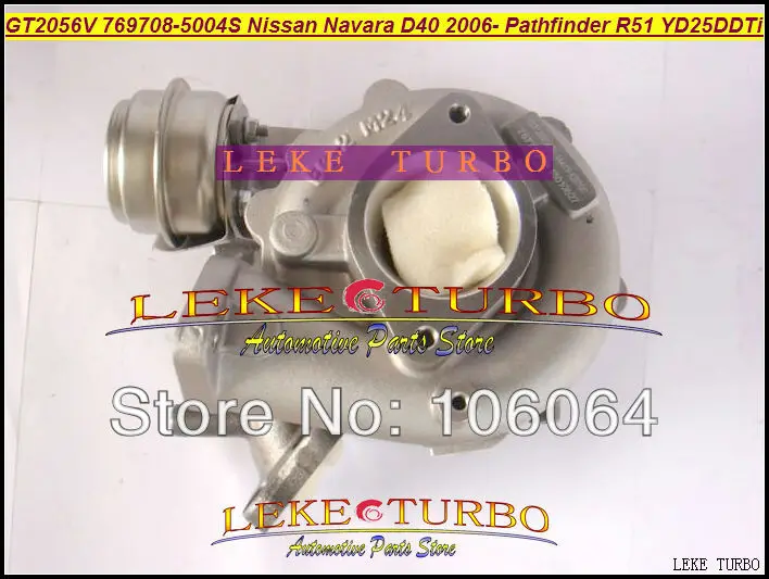 GT2056V 769708-5004S 14411-EC00B NISSAN Navara D40 2006- Pathfinder R51 YD25 YD25DDTi 2.5L 171HP turbocharger (5)