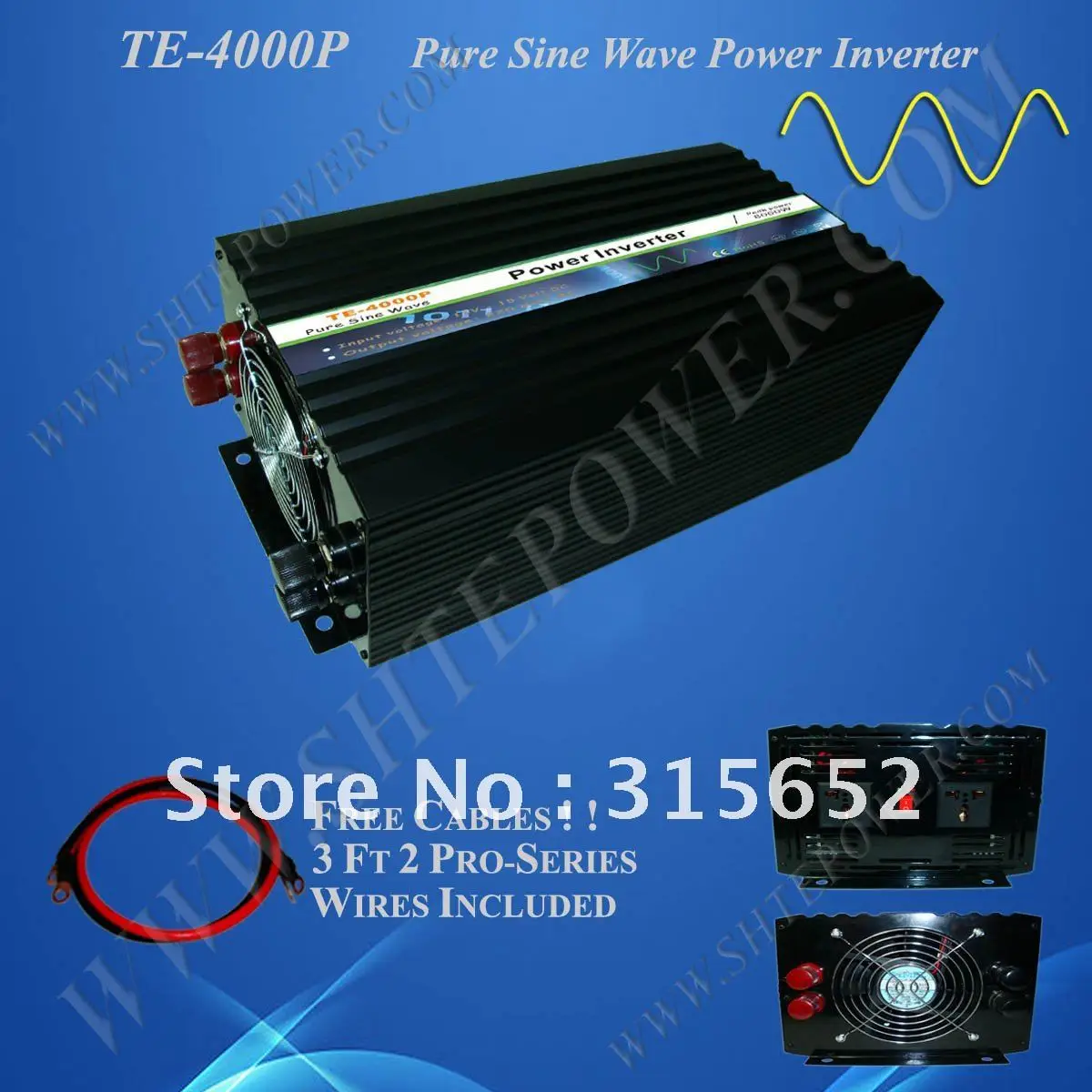 Factory sell 4000w 12v to 220v/230v 50Hz Pure Sine Wave solar power inverter