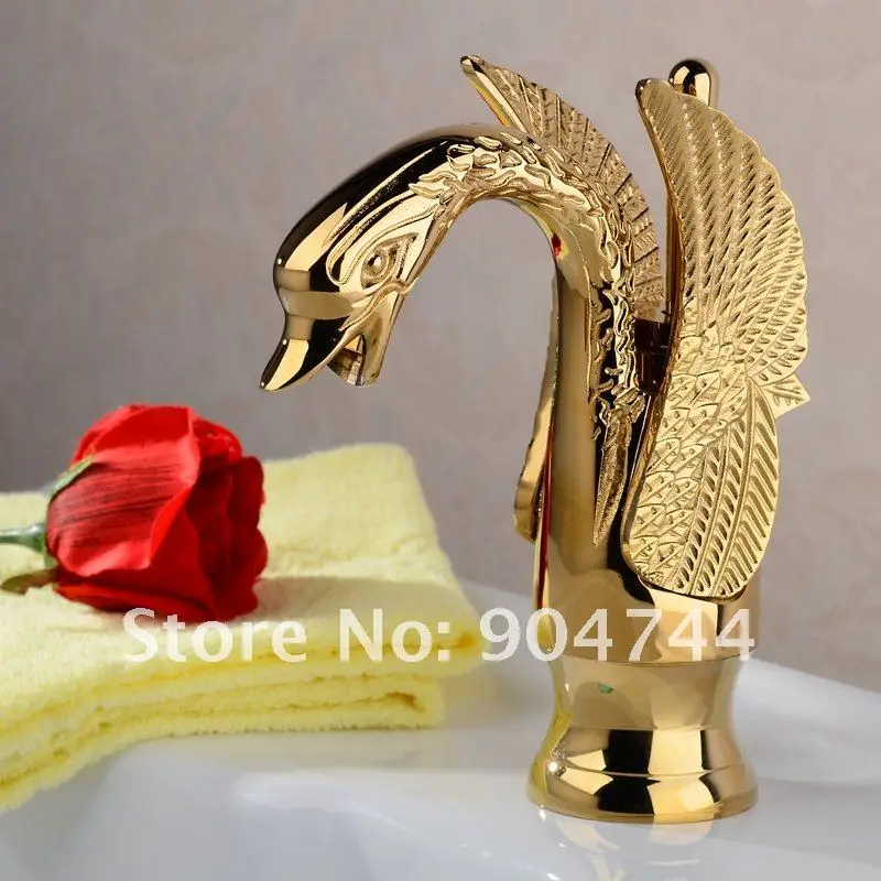 Купить один рычаг ванная кран умывальник миксер затычка золото с PVD ...