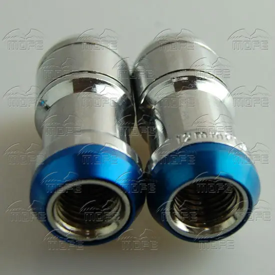 44mm M12 P1.5 P1.25 Steel Volk Formula Racing Conceled Heptagon Racing Car Wheel Lug Nuts Red Blue Gold Rays volk racing-blue (3)