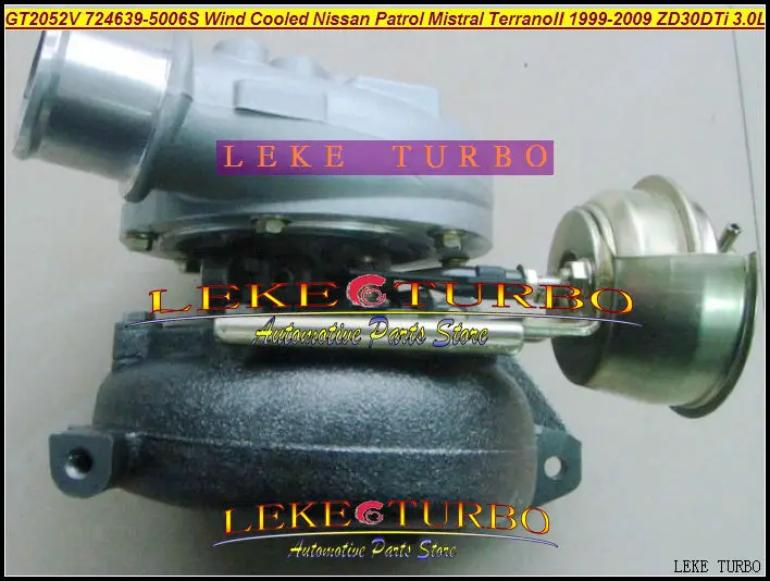 GT2052V 724639-5006S Wind Cooled Oil cooled Turbo 705954-0015 14411-VC100 Turbocharger For Nissan Patrol MISTRAL Terrano II 1999-2009 ZD30DDTi ZD30ETi 3.0L - (3)