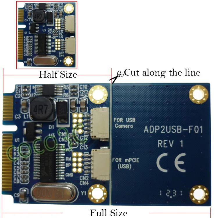 mini pcie to dual usb adapter 2