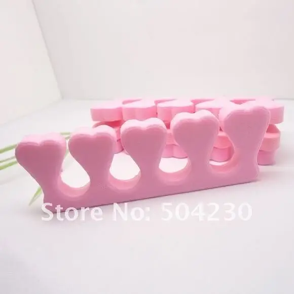 100PCS/lot Free shipping Soft Toe spacer Finger Separator For Nail Care Nail Art Manicure Pedicure Tools