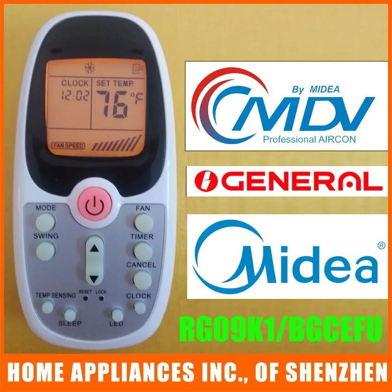 Midea Mdv Air Conditioner Remote Control Rg09k1 Bgcefu Midea Air Conditioner Remote Midea Air Conditionerconditioner Air Aliexpress