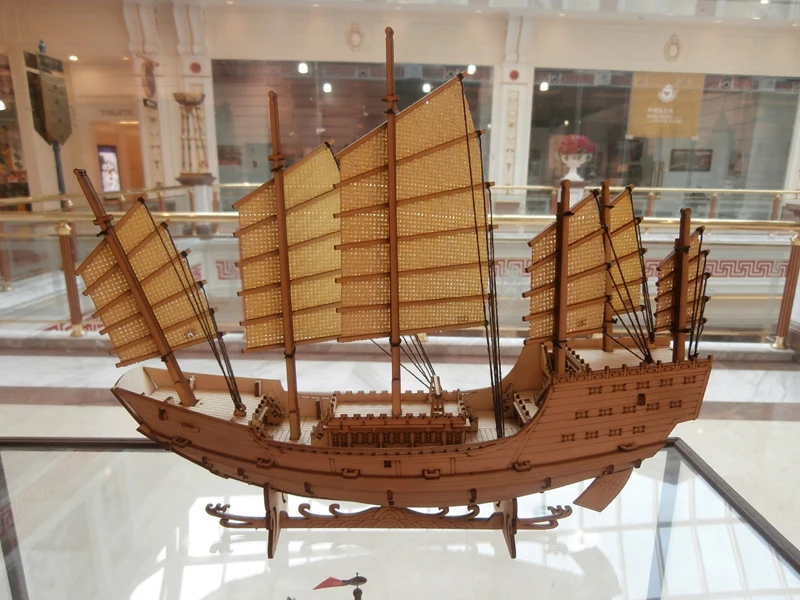 3D puzzle China sail boat ZHENG Hes Treasure-ship model Wooden model kit 