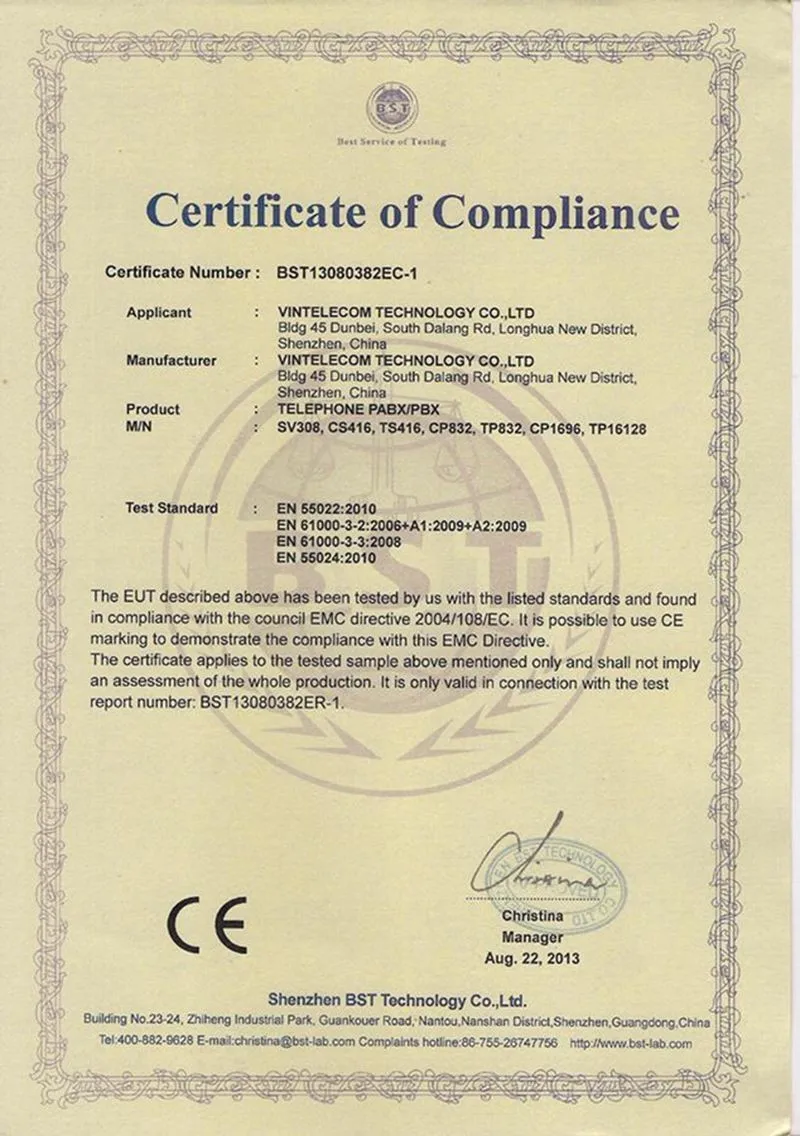 VINTELECOM PABX EMC