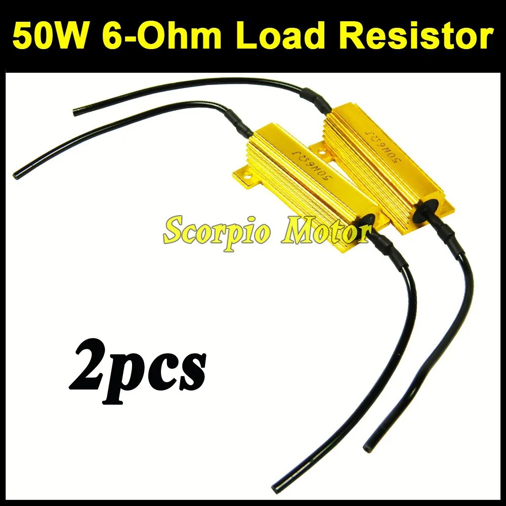 2x 50 Watt 6ohm 1156 3157 7443 1157 Turn Signal Lights Relay Kit Load Resistors