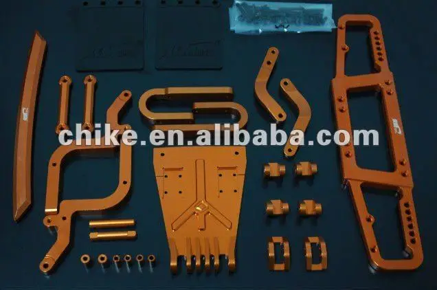 CNC - Alloy 5SC Bumper - Silver, Orange