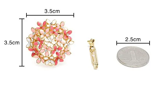 Dual Purpose Brooch & Clip Enamel Scarf Buckle