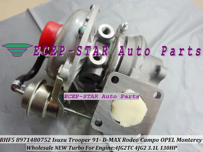 RHF5 8971480752 Turbo Turbocharger ISUZU Trooper 1991- D-MAX Rodeo Campo OPEL Monterey 4JG2TC 4JG2 3.1L (1)