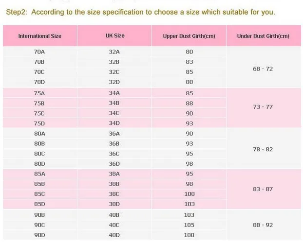 universal bra size