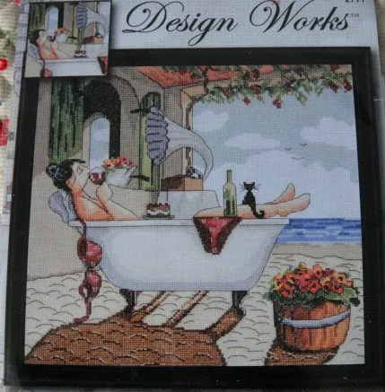 CS-304WM cross stitch stitches Funny Bath drinking Design Works