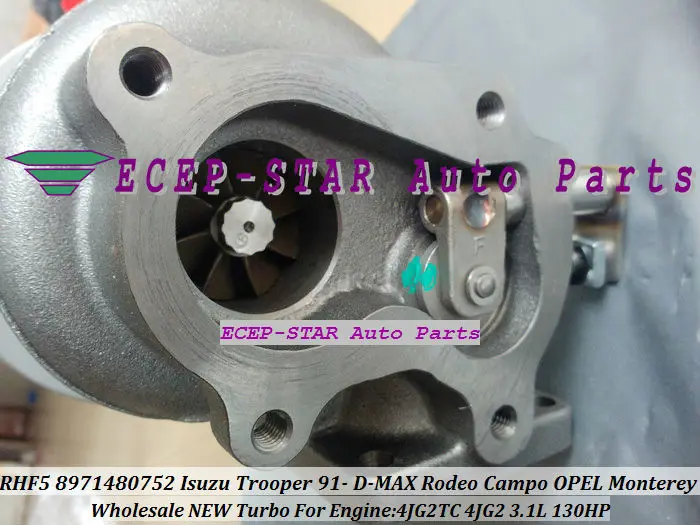 RHF5 8971480752 Turbo Turbocharger ISUZU Trooper 1991- D-MAX Rodeo Campo OPEL Monterey 4JG2TC 4JG2 3.1L (2)